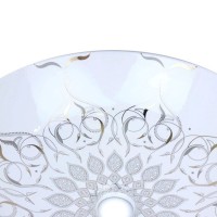 Раковина Bronze de Luxe Persia, 40.5 х 40.5 х 12 см, накладная, белая/серая, 2008