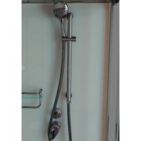 Душевая кабина Frank F400 М Brilliant без крыши, 100 х 100 см, низкий поддон, стекла матовые, профиль хром, 20081