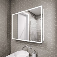 Зеркальный шкаф Grossman Меркадо 201002, 100 см, с LED-подсветкой, цвет белый