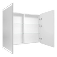 Зеркальный шкаф Grossman Меркадо 201002, 100 см, с LED-подсветкой, цвет белый