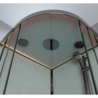 Душевая кабина Frank F400/2 М Brilliant 100 х 100 см, высокий поддон, стекла матовые, профиль хром, 20104