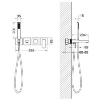 Смеситель для ванны с душем Timo Selene 2014/00YSM, цвет хром