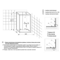 Душевая кабина Frank F502-1 пристенная, 100 х 85 см, 2015338