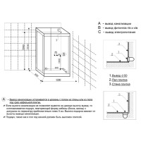 Душевая кабина Frank F503-1 пристенная, 120 х 85 см, 20153620