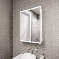Зеркальный шкаф Grossman Меркадо 205005, 50 см, с LED-подсветкой, цвет белый