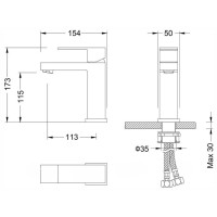 Смеситель Timo Selene 2061/03F для раковины, черный матовый