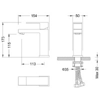 Смеситель Timo Selene 2061/17F для раковины, цвет золото матовое