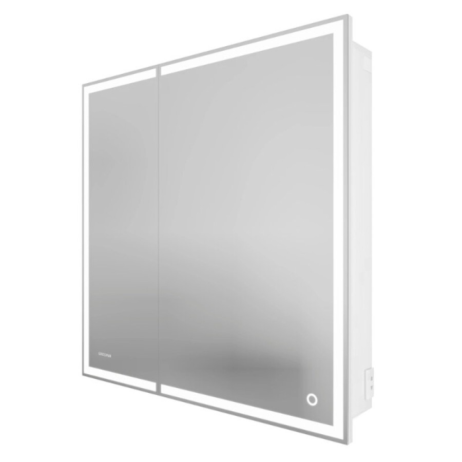 Зеркальный шкаф Grossman Меркадо 207008, 70 см, с LED-подсветкой, цвет белый