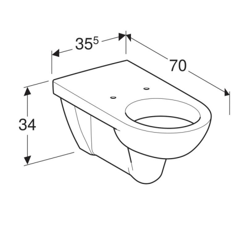 Подвесной унитаз Geberit Renova Comfort 208520000, белый