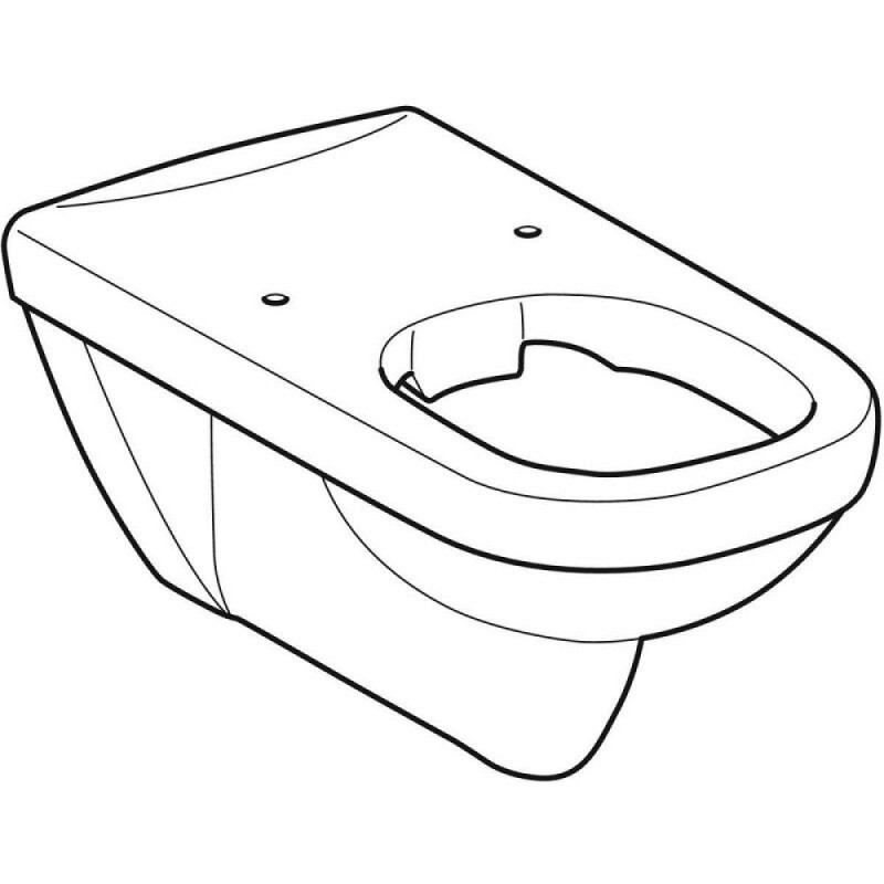 Подвесной унитаз Geberit Renova Comfort 208560000 Square, безободковый, белый