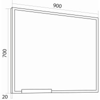 Зеркало Grossman Лофт 209001 90, 90 х 70 см, с полкой, черное
