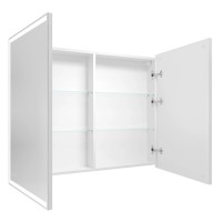Зеркальный шкаф Grossman Меркадо 209003, 90 см, с LED-подсветкой, цвет белый
