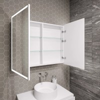 Зеркальный шкаф Grossman Меркадо 209003, 90 см, с LED-подсветкой, цвет белый