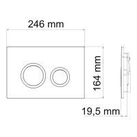 Инсталляция для унитаза WasserKraft Abens 20TLT.010.ME.BL.CH01, декоративная стеклянная панель черная, механическая кнопка смыва хром