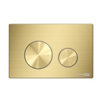 Инсталляция для унитаза WasserKraft Abens 20TLT.010.ME.BL.MG02, декоративная стеклянная панель черная, механическая кнопка смыва золото матовое