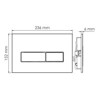 Инсталляция для унитаза WasserKraft Abens 20TLT.010.ME.BL.PB03, декоративная стеклянная панель черная, механическая кнопка смыва черная