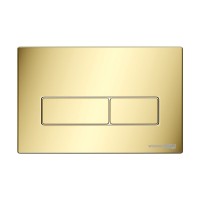 Инсталляция для унитаза WasserKraft Abens 20TLT.010.ME.BL.PG03, декоративная стеклянная панель черная, механическая кнопка смыва золото глянцевое