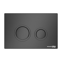 Инсталляция для унитаза WasserKraft Abens 20TLT.010.ME.WH.MB01, декоративная стеклянная панель белая, механическая кнопка смыва черная матовая