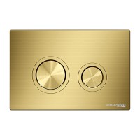 Инсталляция для унитаза WasserKraft Abens 20TLT.010.ME.WH.MG01, декоративная стеклянная панель белая, механическая кнопка смыва золото матовое