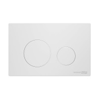 Инсталляция для унитаза WasserKraft Abens 20TLT.010.ME.WH.WM02, декоративная стеклянная панель белая, механическая кнопка смыва белая матовая