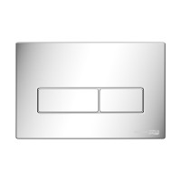 Инсталляция для унитаза WasserKraft Abens 20TLT.010.ME.WH.CH03, декоративная стеклянная панель белая, механическая кнопка смыва хром