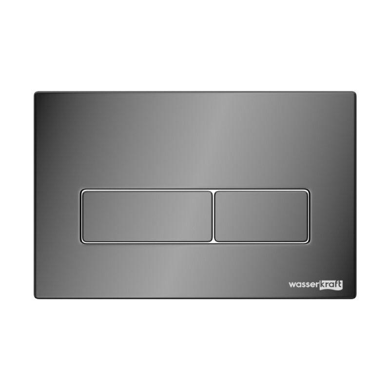 Инсталляция для унитаза WasserKraft Abens 20TLT.010.ME.WH.PB03, декоративная стеклянная панель белая, механическая кнопка смыва черная