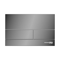 Инсталляция для унитаза WasserKraft Abens 20TLT.010.ME.WH.PB04, декоративная стеклянная панель белая, механическая кнопка смыва черная