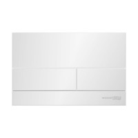 Инсталляция для унитаза WasserKraft Abens 20TLT.010.ME.WH.WH04, декоративная стеклянная панель белая, механическая кнопка смыва белая
