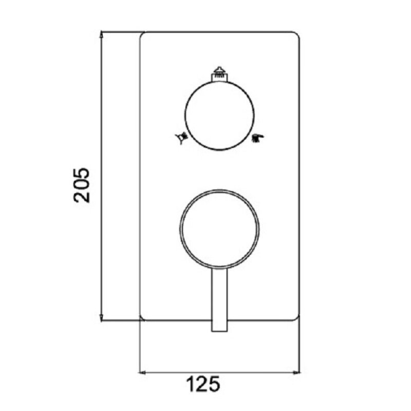 Смеситель RGW Shower Panels SP-43-01, 21140543-11, для душа, хром