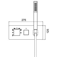 Смеситель RGW Shower Panels SP-44-01, 21140544-11, для душа термостатический, хром