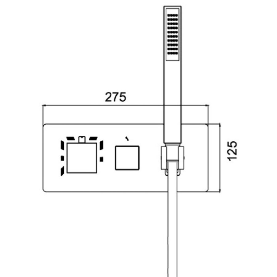 Смеситель RGW Shower Panels SP-44-01, 21140544-11, для душа термостатический, хром
