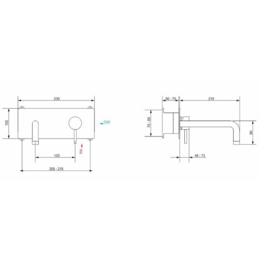 Смеситель RGW Shower Panels SP 45-10 B, 21140545-04, для раковины, черный
