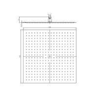 Верхний душ RGW Shower Panels SP-82-50, 21148250-01, 50 х 50 см, 1 режим струи, без держателя, хром