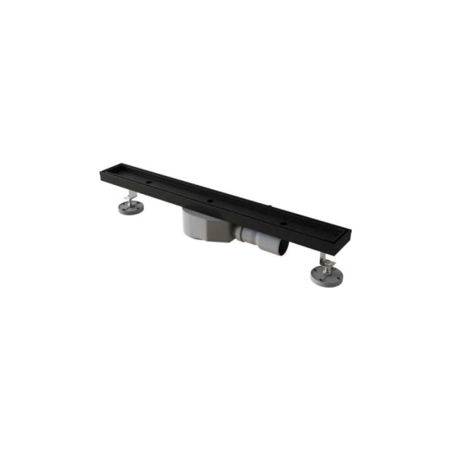 Дренажный канал RGW SDR-08B 21210870-014, 70 см, с решеткой под плитку, черный