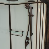 Душевая кабина Frank F412 R Black, 120 х 80 см, низкий поддон, стекла прозрачные, профиль черный, 214215