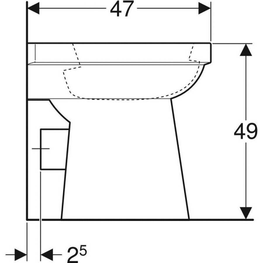 Напольный унитаз Geberit Renova Comfort 218520000, белый