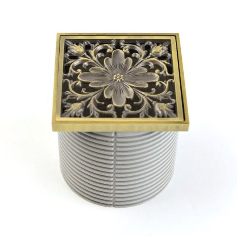 Решетка Bronze de Luxe Цветок, 10 х 10 см, бронза, 21975