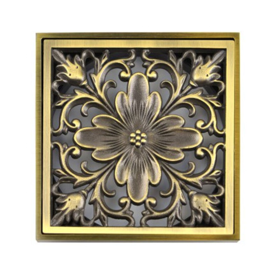 Решетка Bronze de Luxe Цветок, 10 х 10 см, бронза, 21975