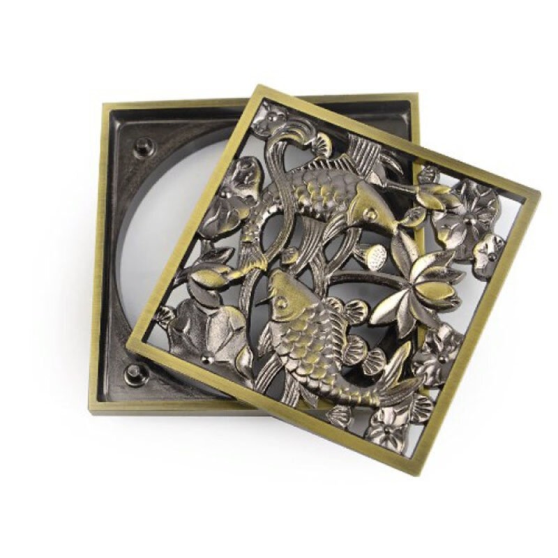 Решетка Bronze de Luxe Рыбы, 10 х 10 см, бронза, 21980