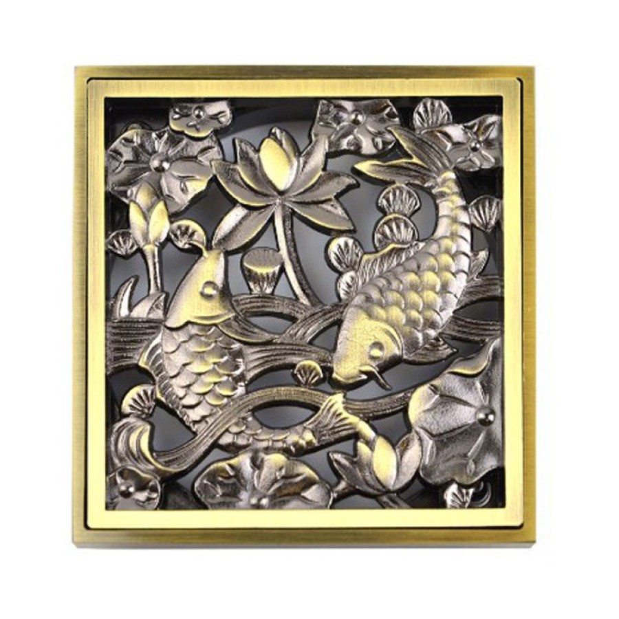 Решетка Bronze de Luxe Рыбы, 10 х 10 см, бронза, 21980
