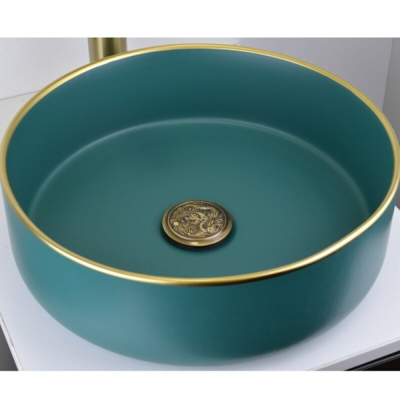 Донный клапан для раковины с переливом Bronze de Luxe Дракон 21984, Clik-Clak, бронза