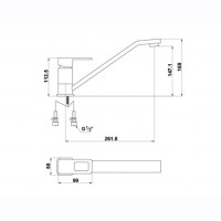 Смеситель для кухни Timo Sahara 2203F chrome