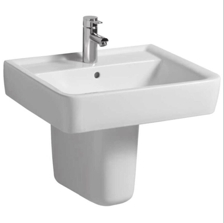 Раковина Geberit Renova Nr. 1 222265000, 65 см, керамика, белая
