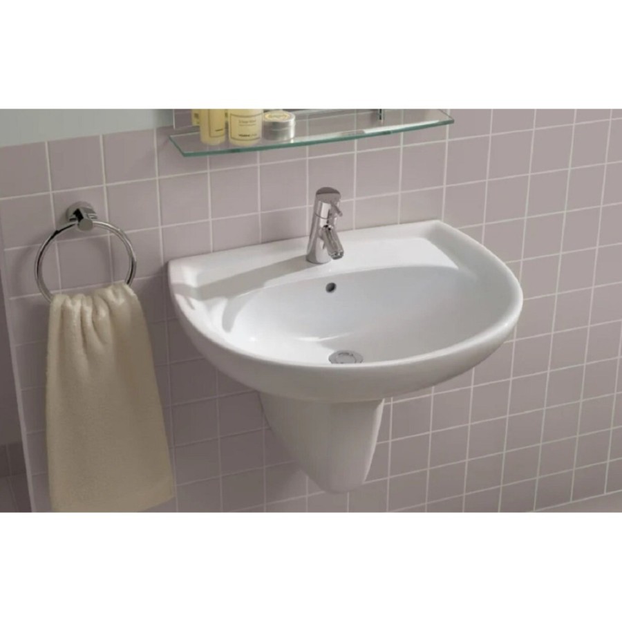 Раковина Geberit Renova 223055000, 55 см, фарфор, белая