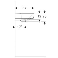 Раковина Geberit Renova 226160000 Compact, 60 х 37 см, белая
