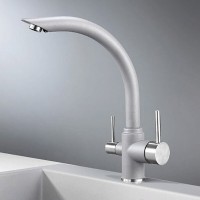 Смеситель Granula GR-2304 2304al, для кухонной мойки, с подключением к фильтру, алюминиум