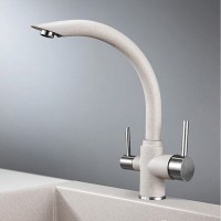 Смеситель Granula GR-2304 2304an, для кухонной мойки, с подключением к фильтру, антик