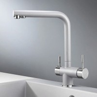 Смеситель Granula GR-2305 2305al, для кухонной мойки, с подключением к фильтру, алюминиум