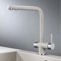 Смеситель Granula GR-2305 2305bt, для кухонной мойки, с подключением к фильтру, базальт