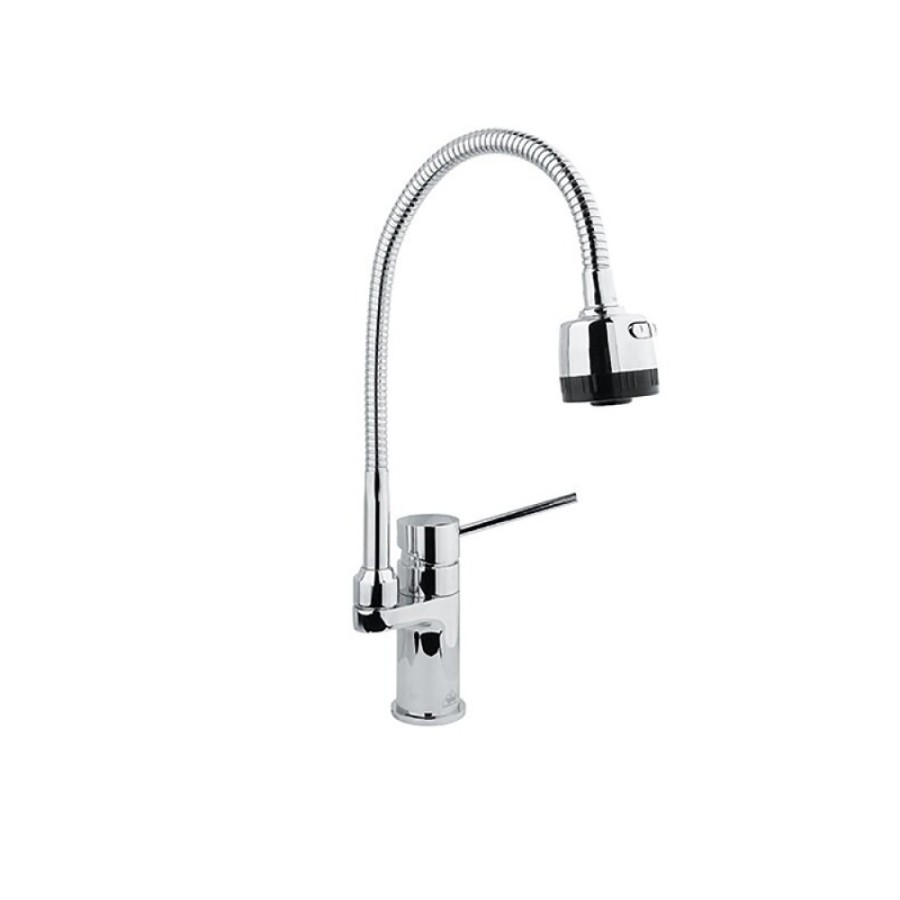 Смеситель Timo Saona 2308F chrome, для кухонной мойки, с гибким изливом, хром